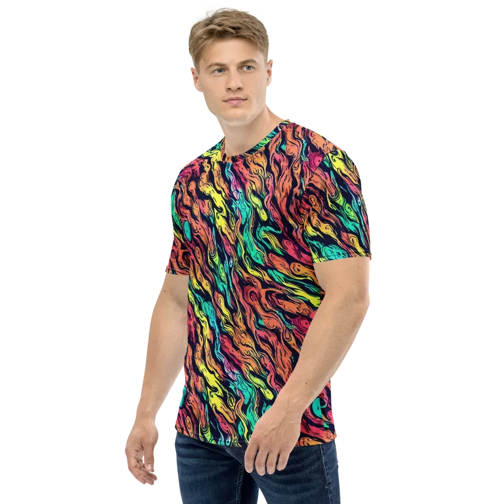 Neon Morphosis on Men's Crew Neck T-Shirt — Left