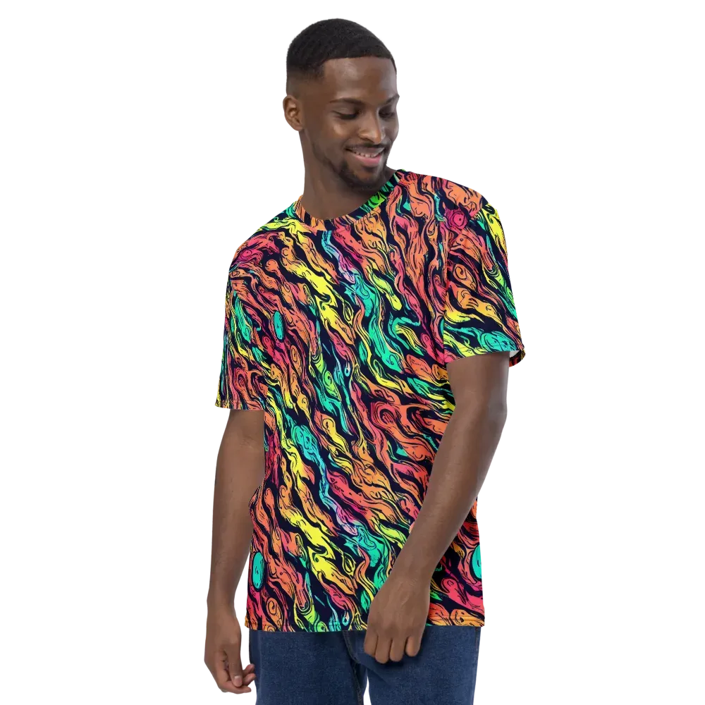 Neon Morphosis on Men's Crew Neck T-Shirt — Left
