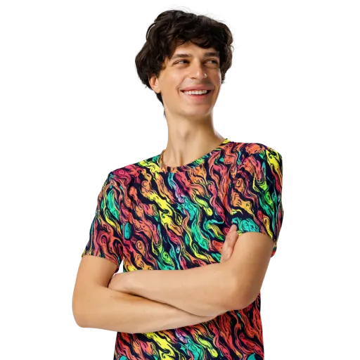 Neon Morphosis on a Men's Crew Neck T-Shirt