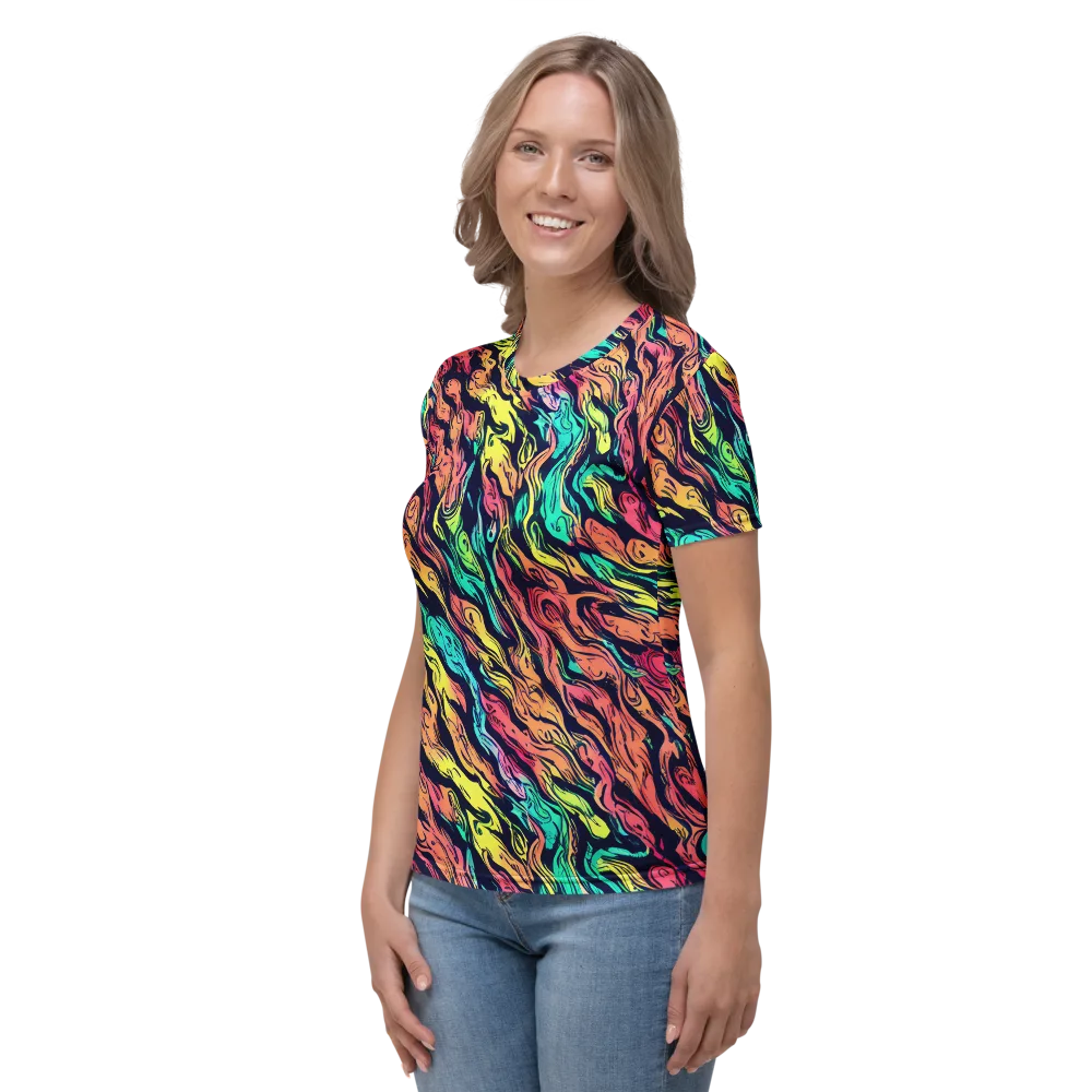 Neon Morphosis on Women's Crew Neck T-Shirt — Left