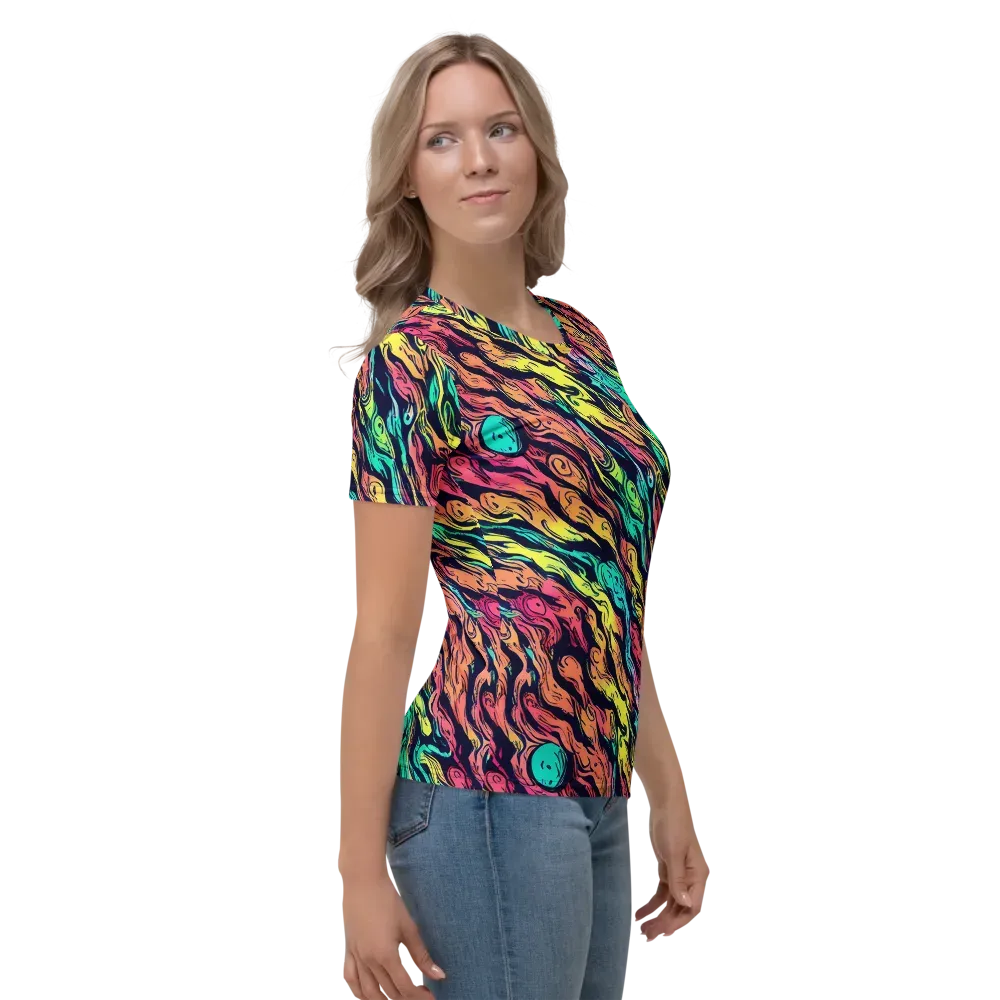 Neon Morphosis on Women's Crew Neck T-Shirt — Right