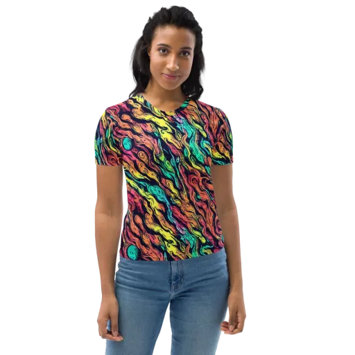 Neon Morphosis on a Women's Crew Neck T-Shirt