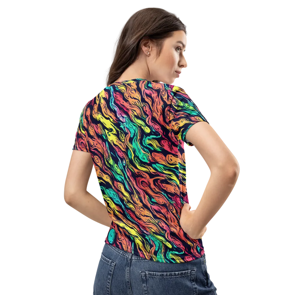 Neon Morphosis on Women's Crew Neck T-Shirt — Back
