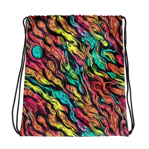 Neon Morphosis on a Drawstring Bag