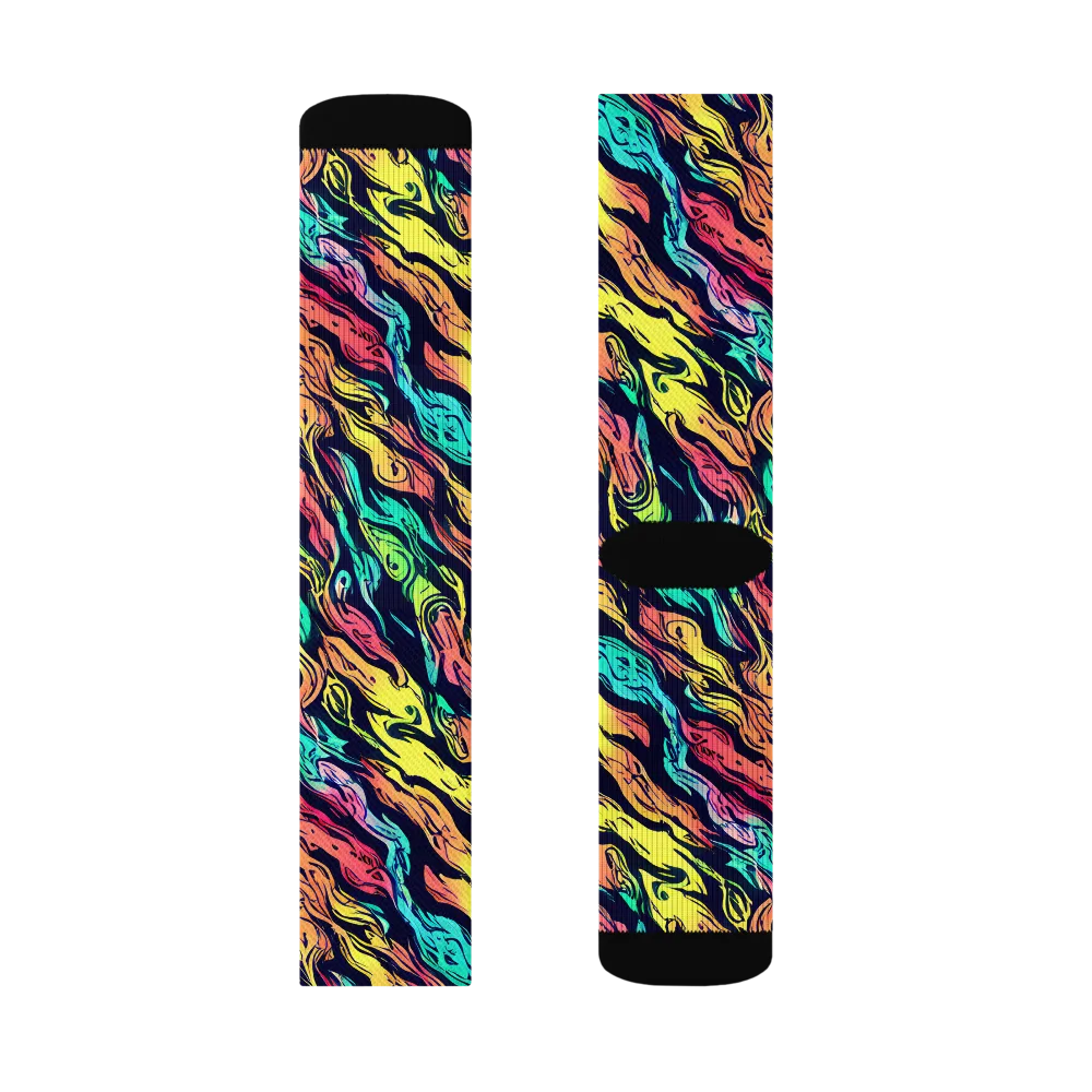 Neon Morphosis on Socks — Left Sock