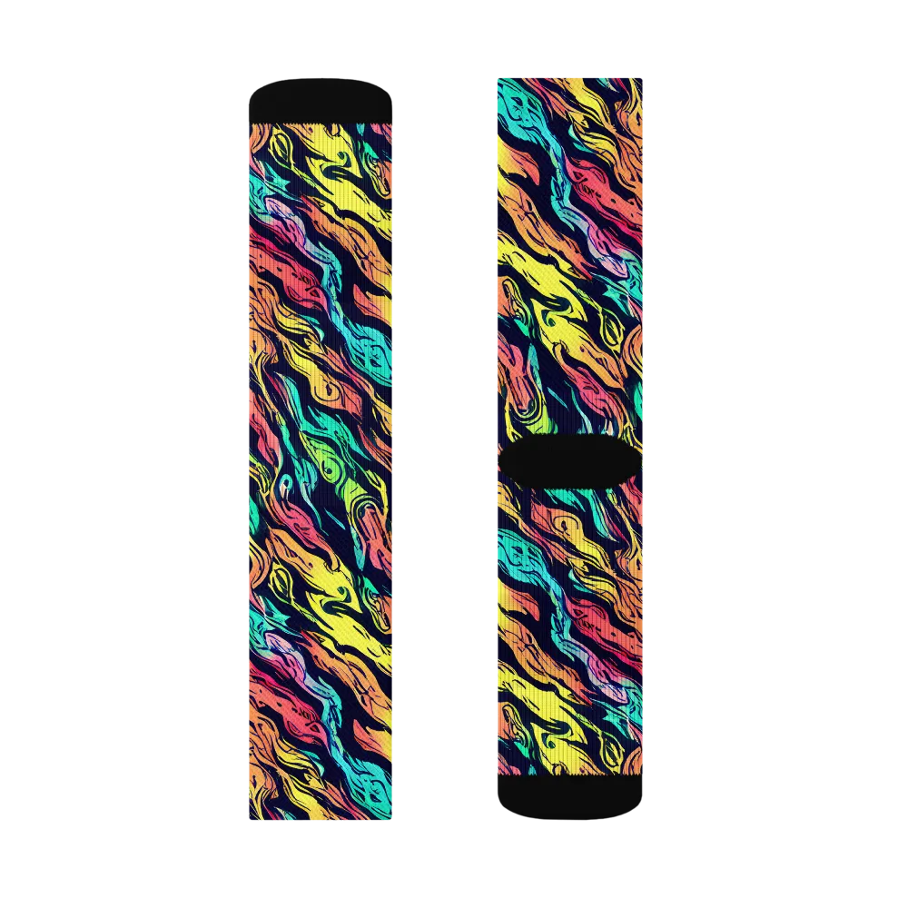 Neon Morphosis on Socks — Right Sock