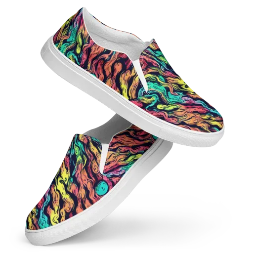 Neon Morphosis on a Women's Slip-On Canvas Shoes