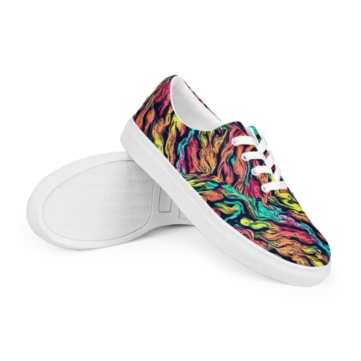 Neon Morphosis on a Men's Lace-Up Canvas Shoes