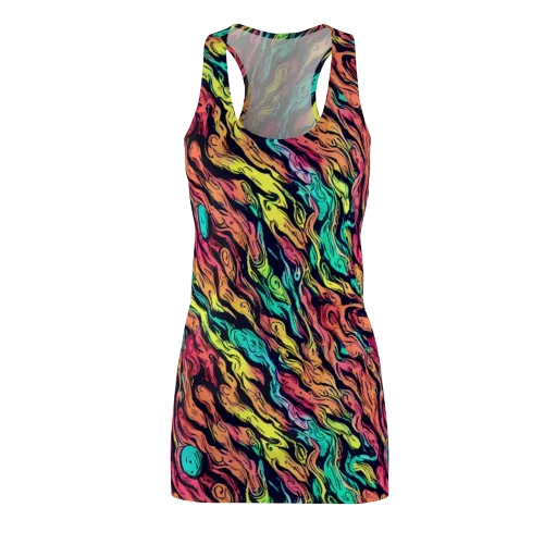 Neon Morphosis on a Racerback Dress
