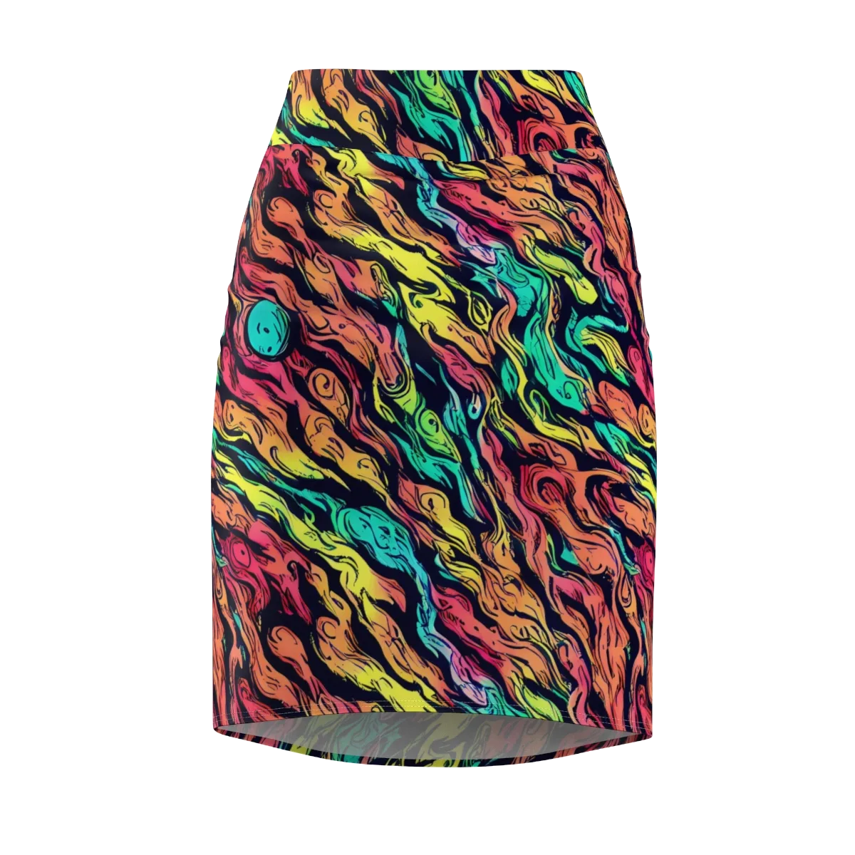 Neon Morphosis on Pencil Skirt — Front