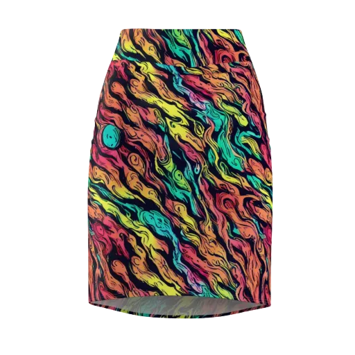 Neon Morphosis on a Pencil Skirt