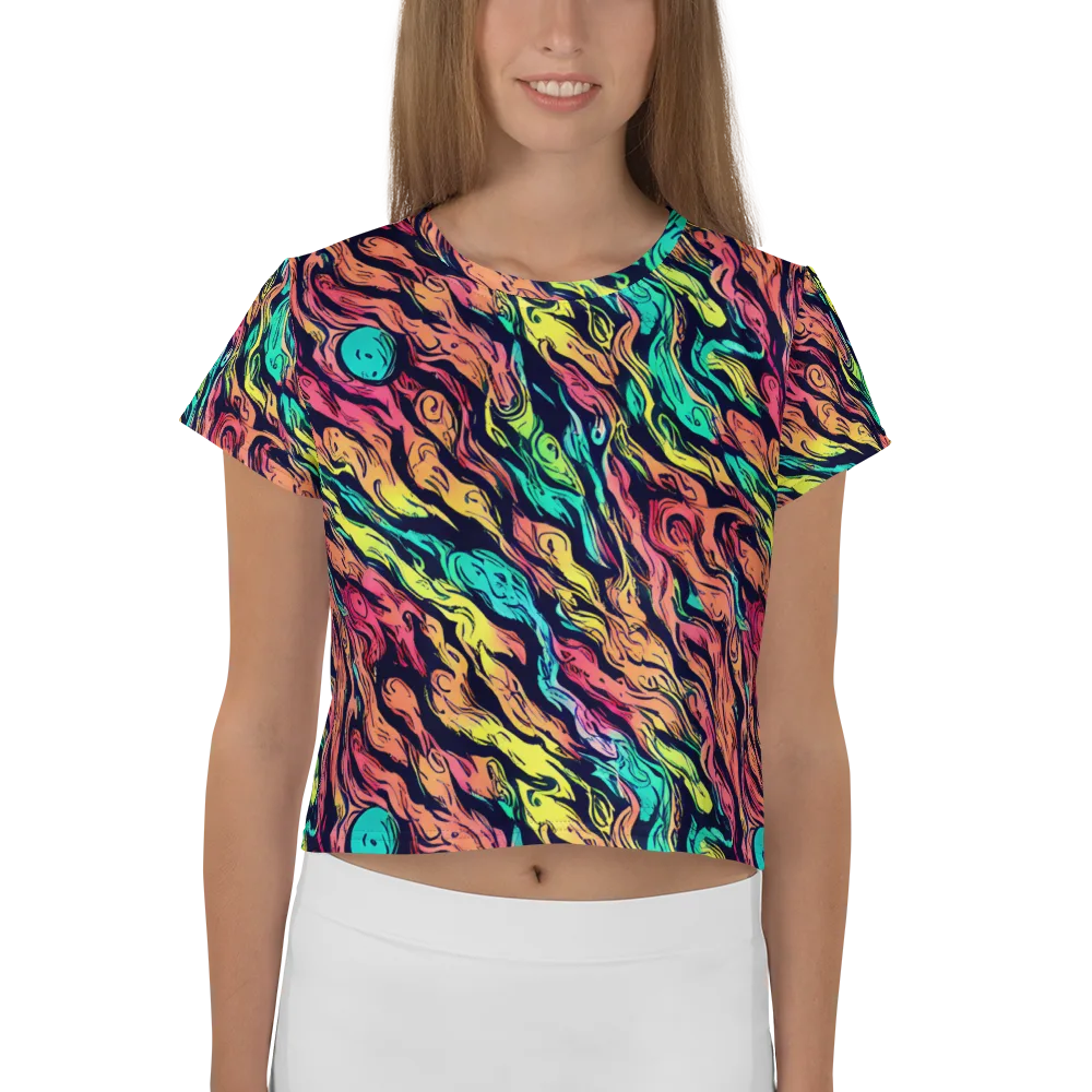 Neon Morphosis on Crop Tee — Front