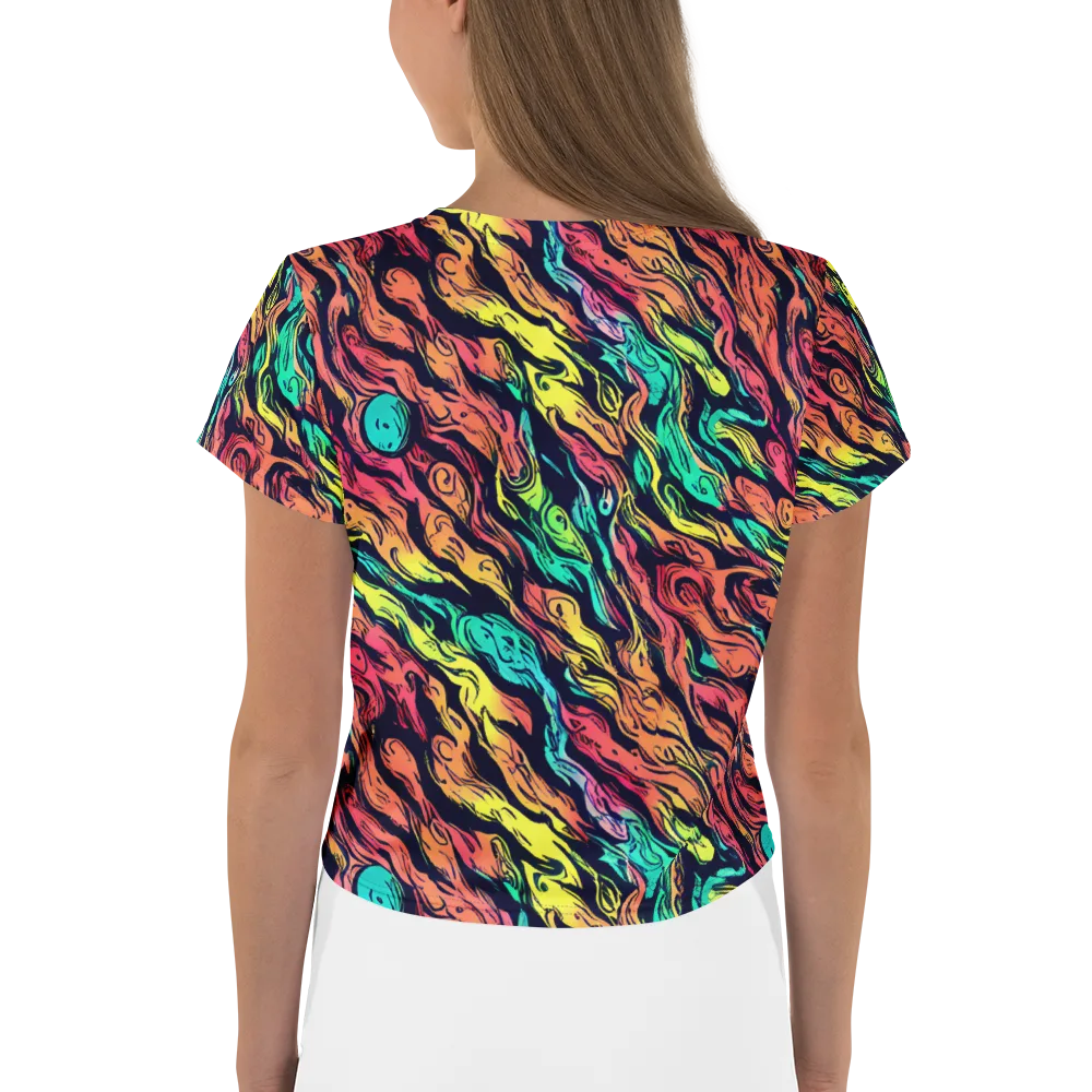 Neon Morphosis on Crop Tee — Back