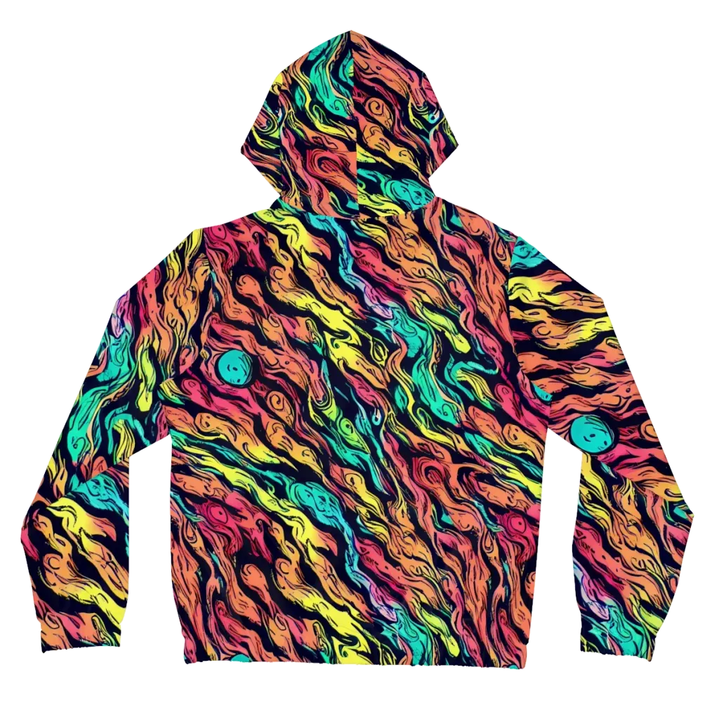 Neon Morphosis on Women's Full-Zip Hoodie — Back