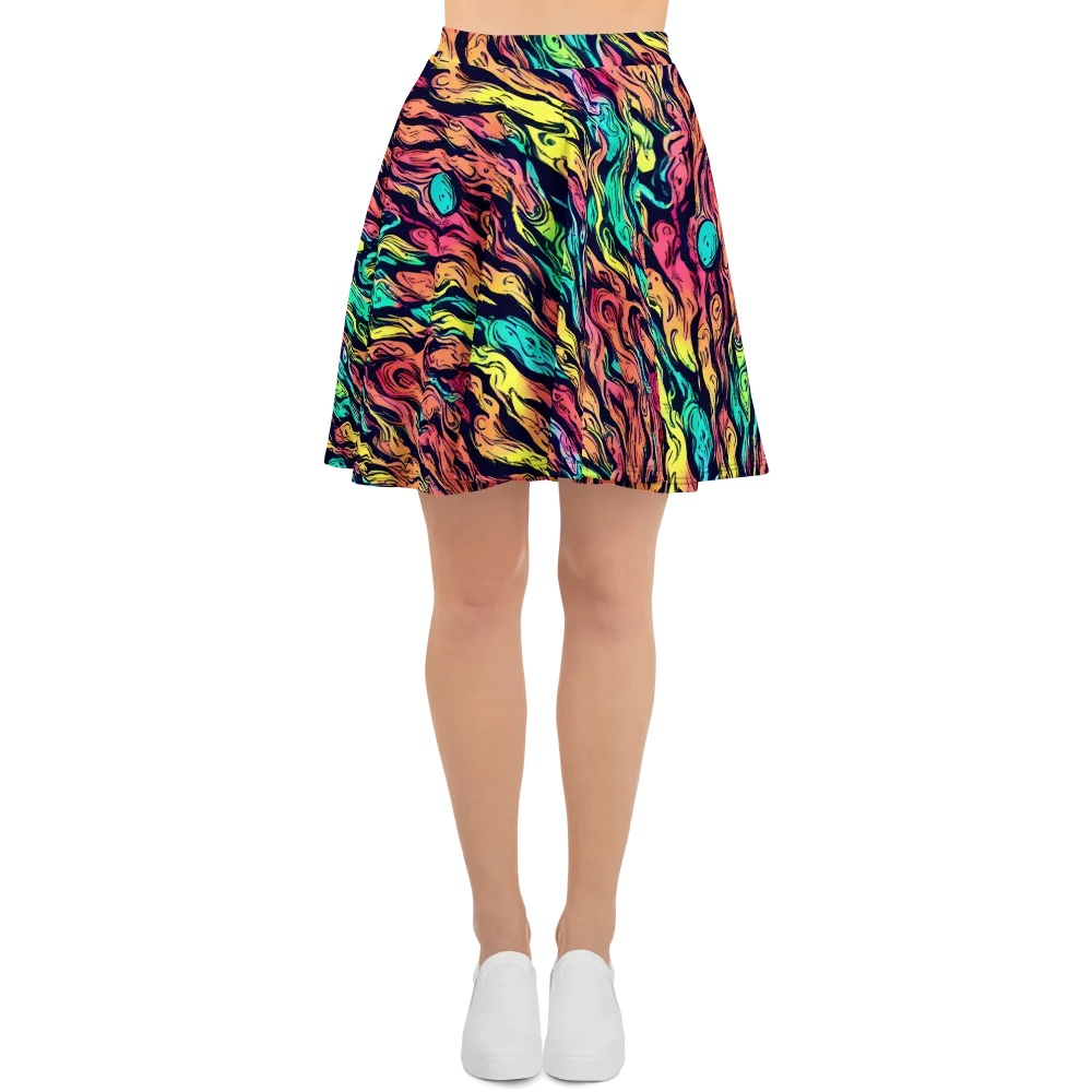 Neon Morphosis on Skater Skirt — Front