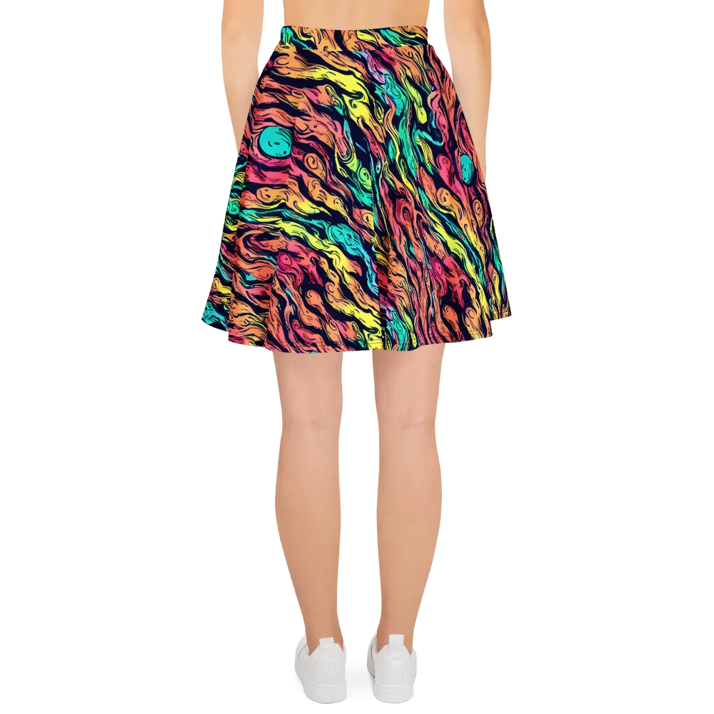 Neon Morphosis on Skater Skirt — Back