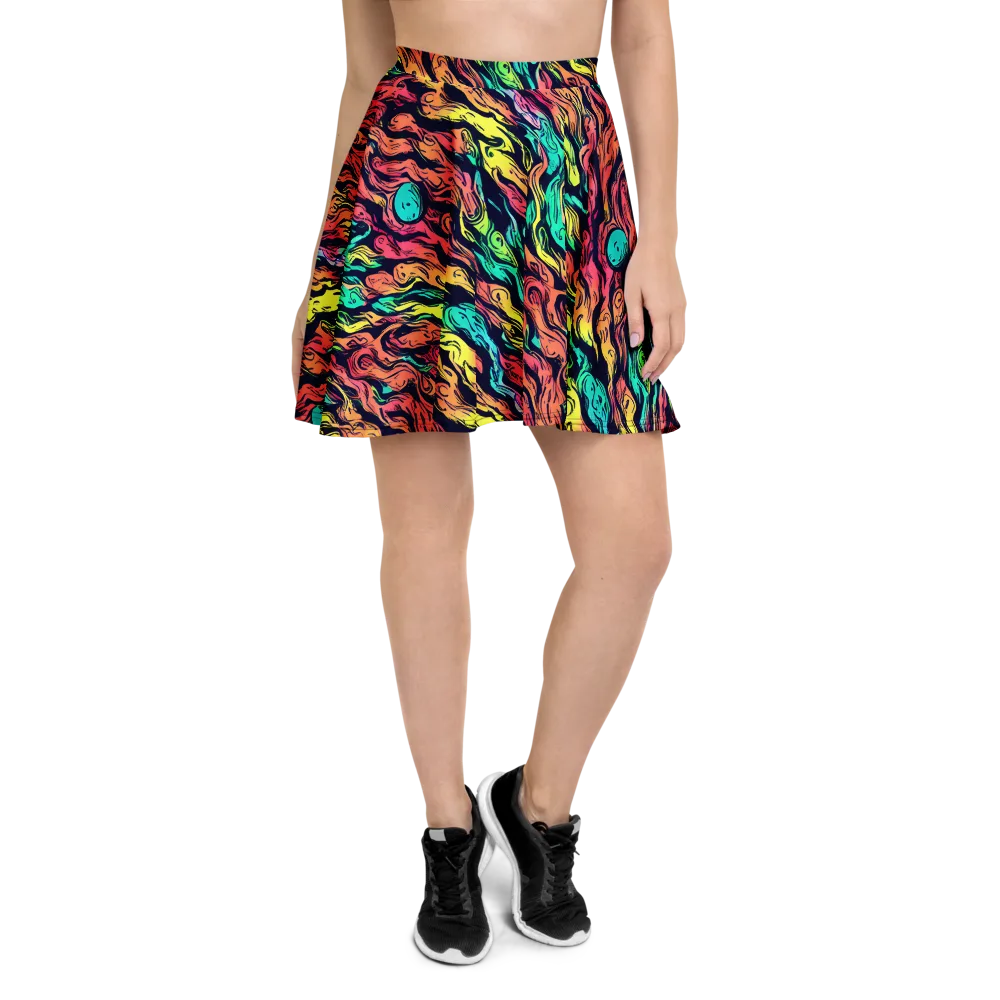 Neon Morphosis on Skater Skirt — Front