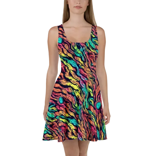 Neon Morphosis on a Skater Dress