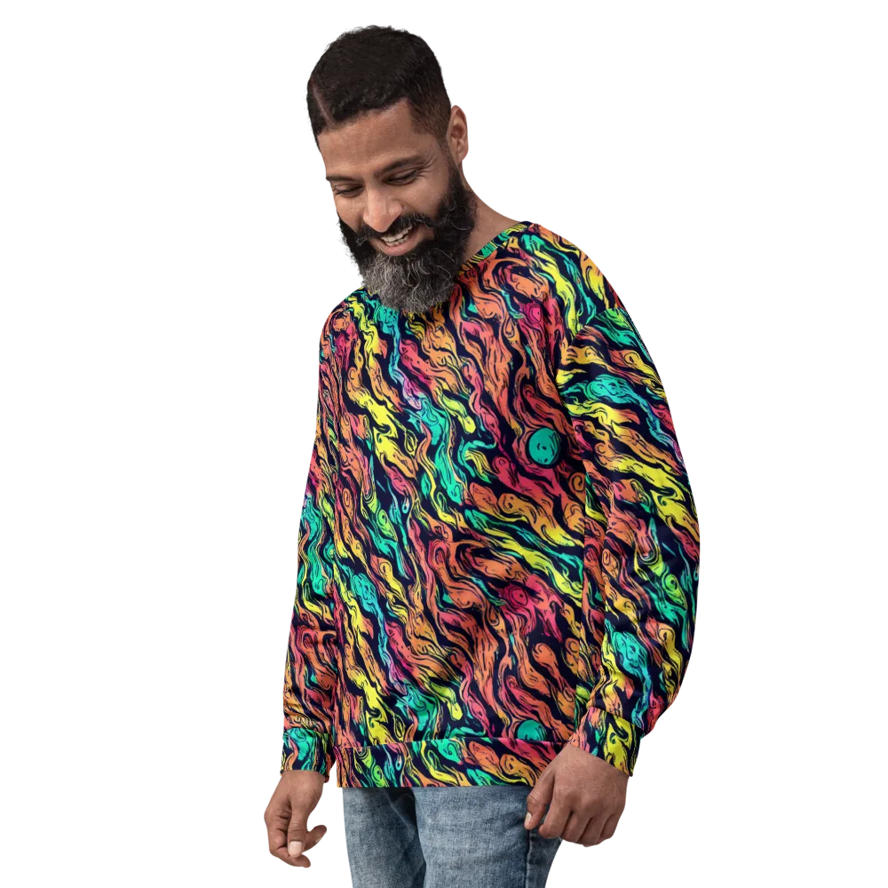 Neon Morphosis on Sweatshirt — Left Front