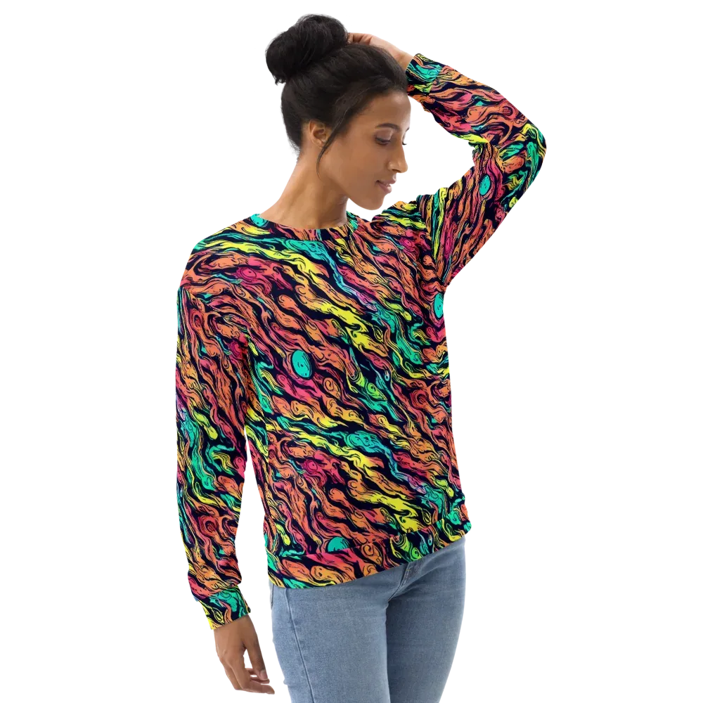 Neon Morphosis on Sweatshirt — Right Front