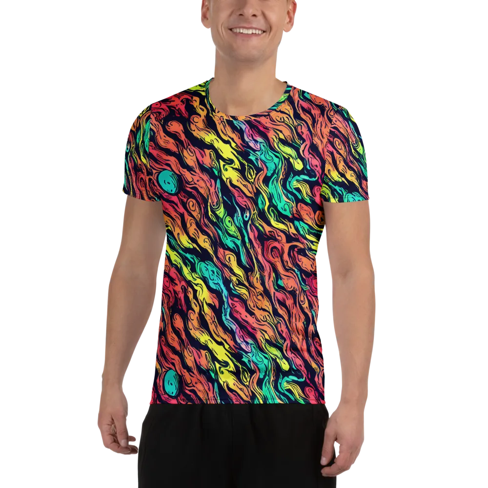 Neon Morphosis on Men's Athletic T-Shirt — Front