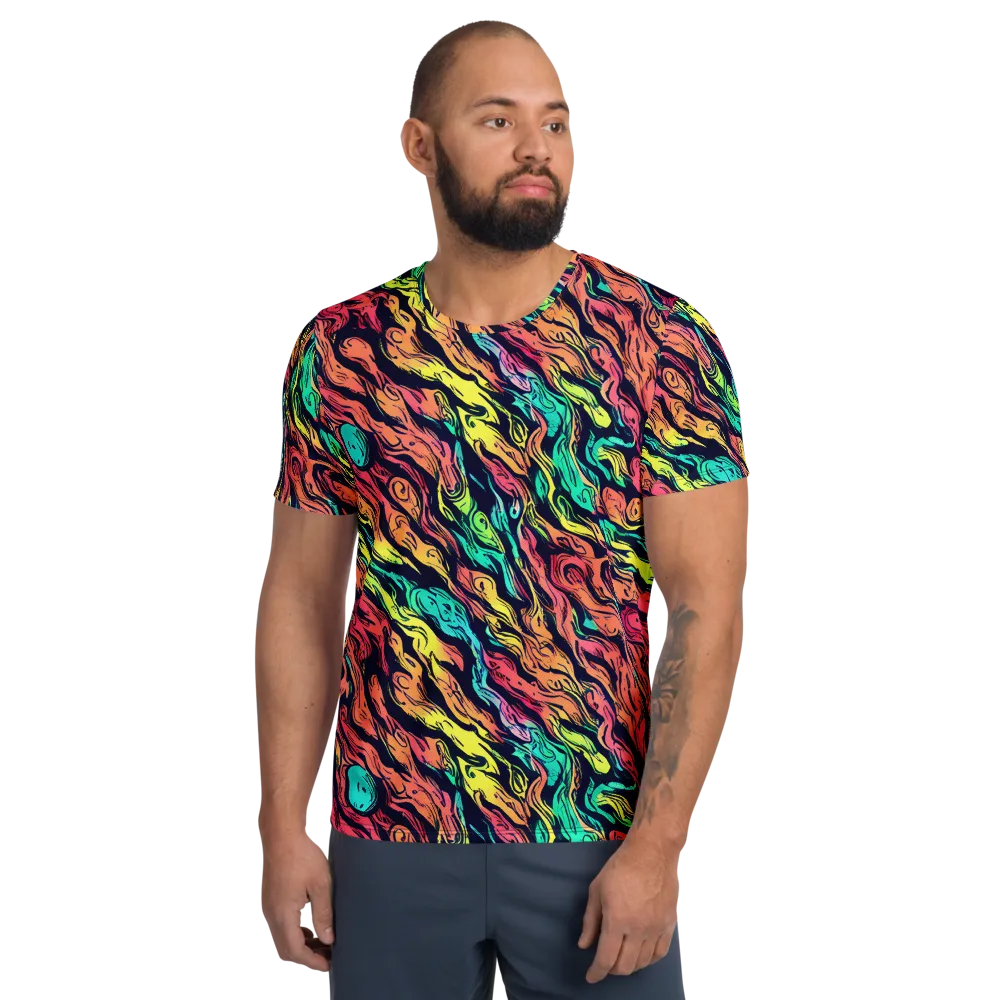Neon Morphosis on Men's Athletic T-Shirt — Front
