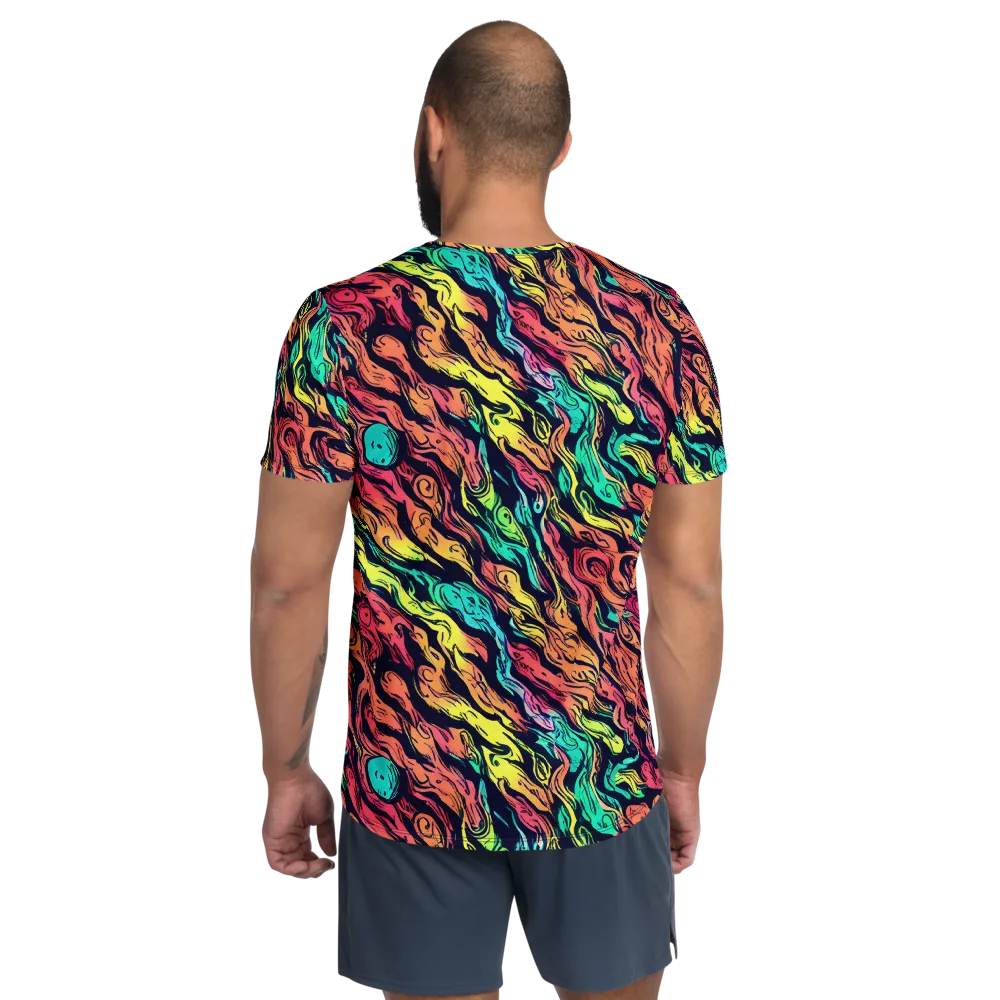 Neon Morphosis on Men's Athletic T-Shirt — Back
