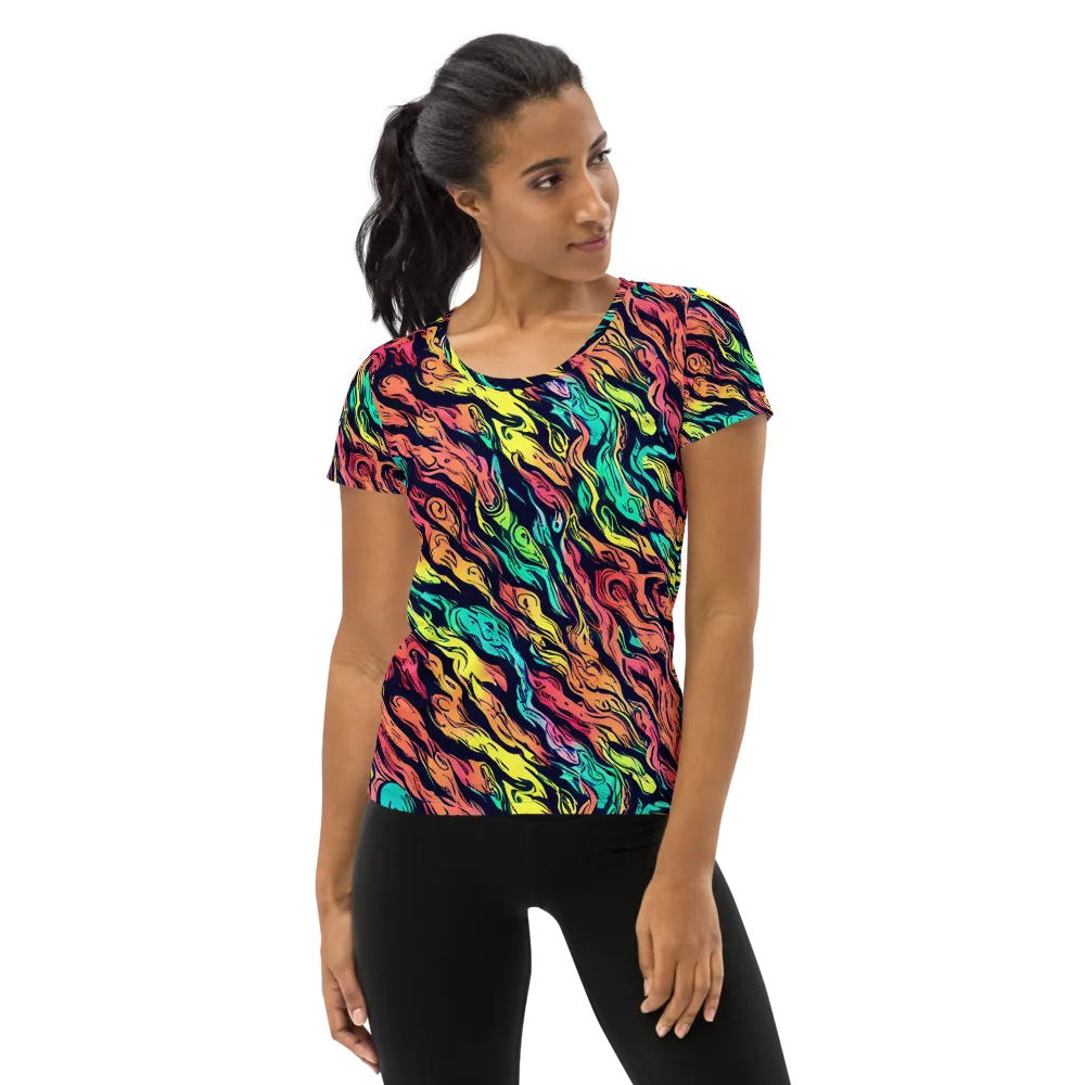 Neon Morphosis on Women's Athletic T-Shirt — Front