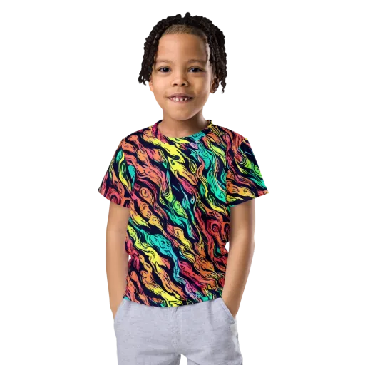 Neon Morphosis on a Kids Crew Neck T-Shirt