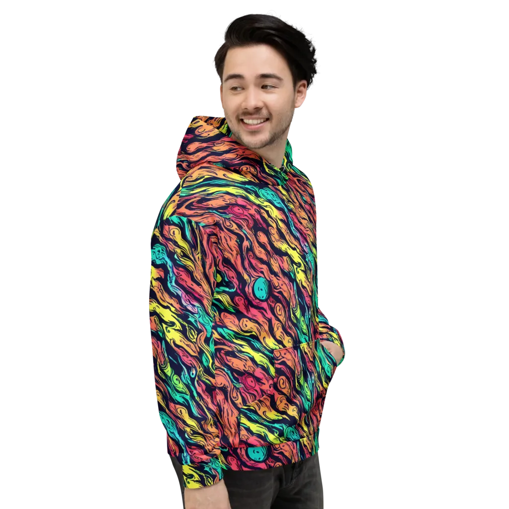 Neon Morphosis on Hoodie — Right
