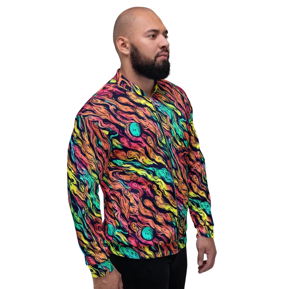 Neon Morphosis on Bomber Jacket — Right