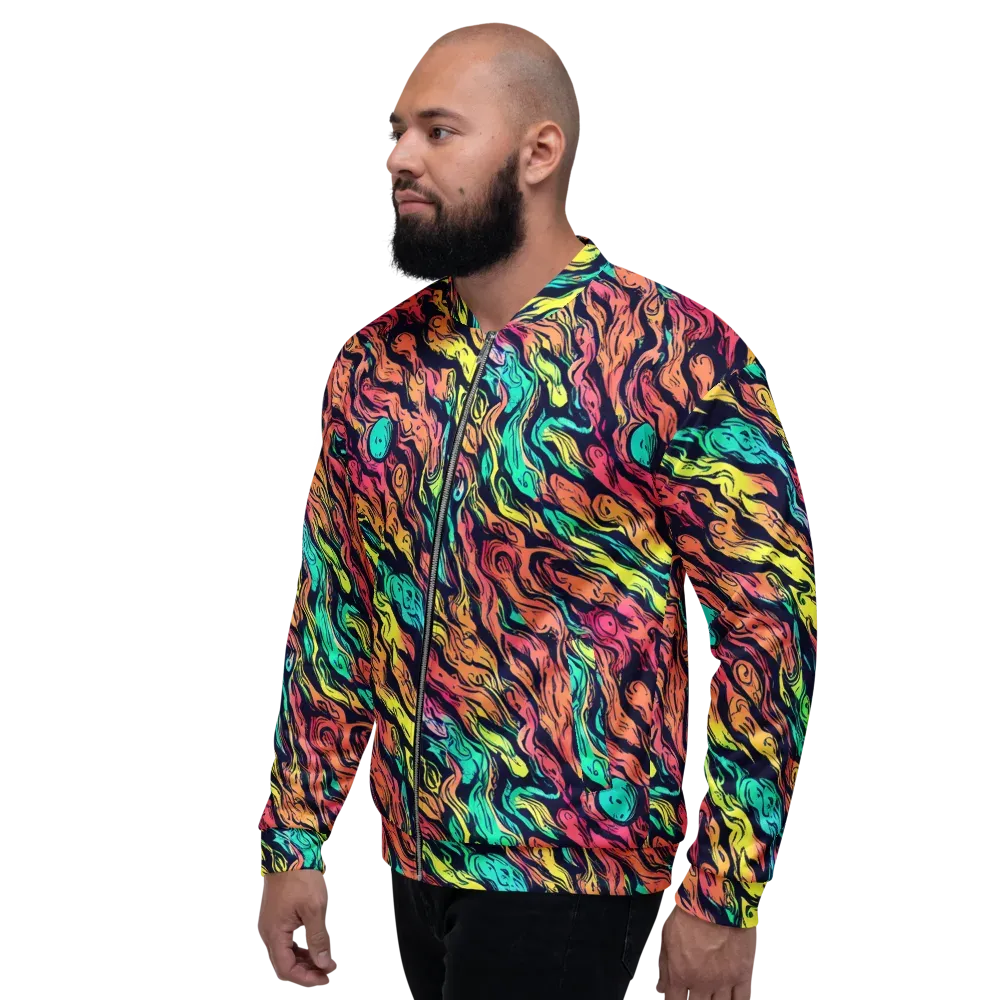 Neon Morphosis on Bomber Jacket — Left
