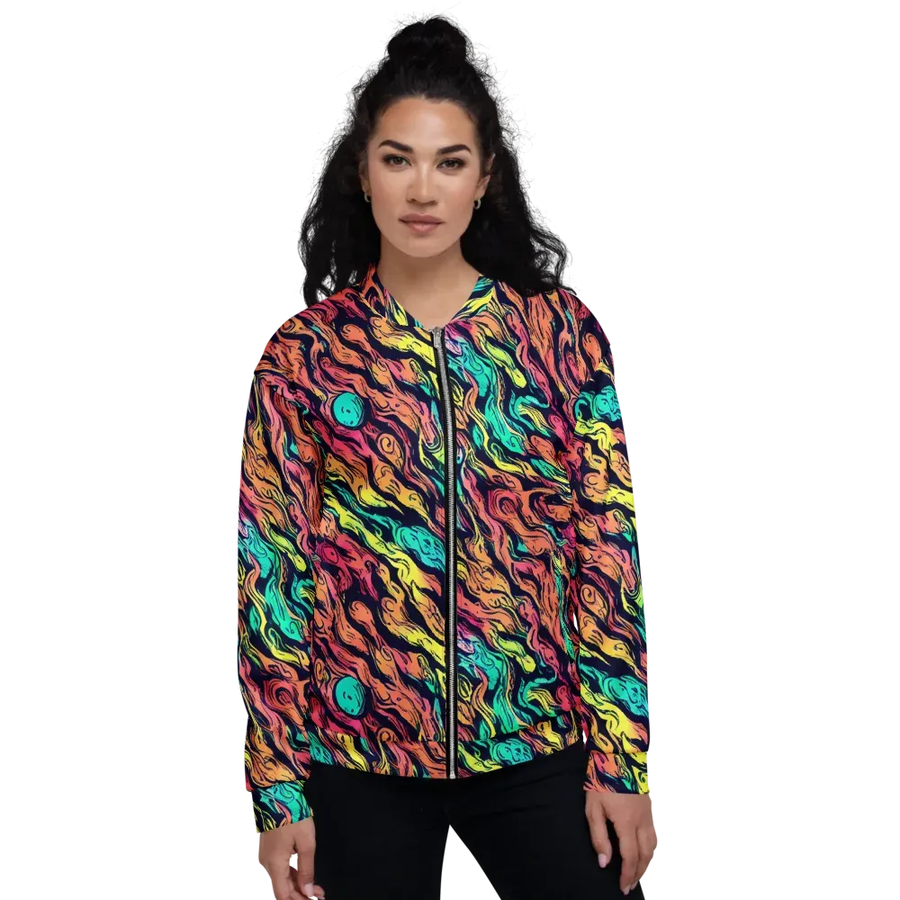Neon Morphosis on Bomber Jacket — Front