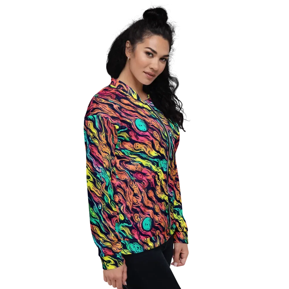 Neon Morphosis on Bomber Jacket — Right