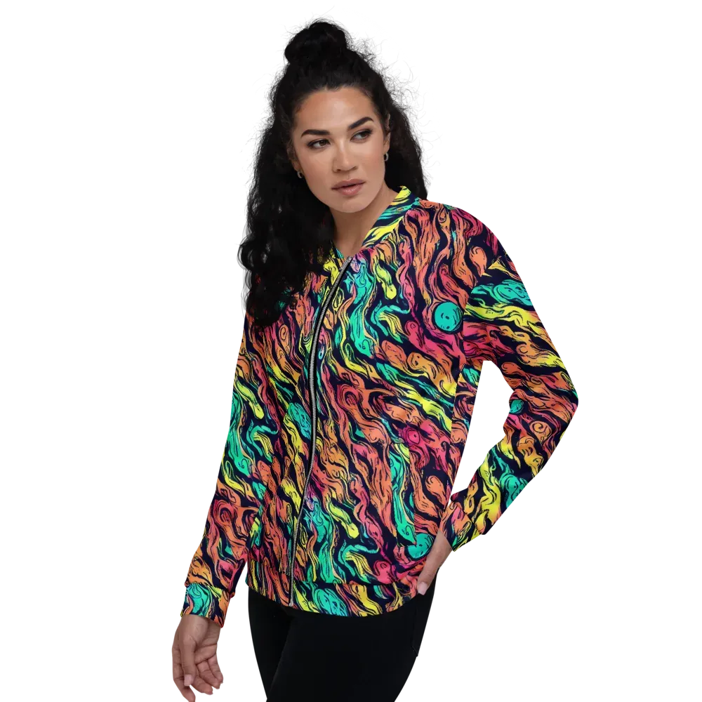 Neon Morphosis on Bomber Jacket — Left
