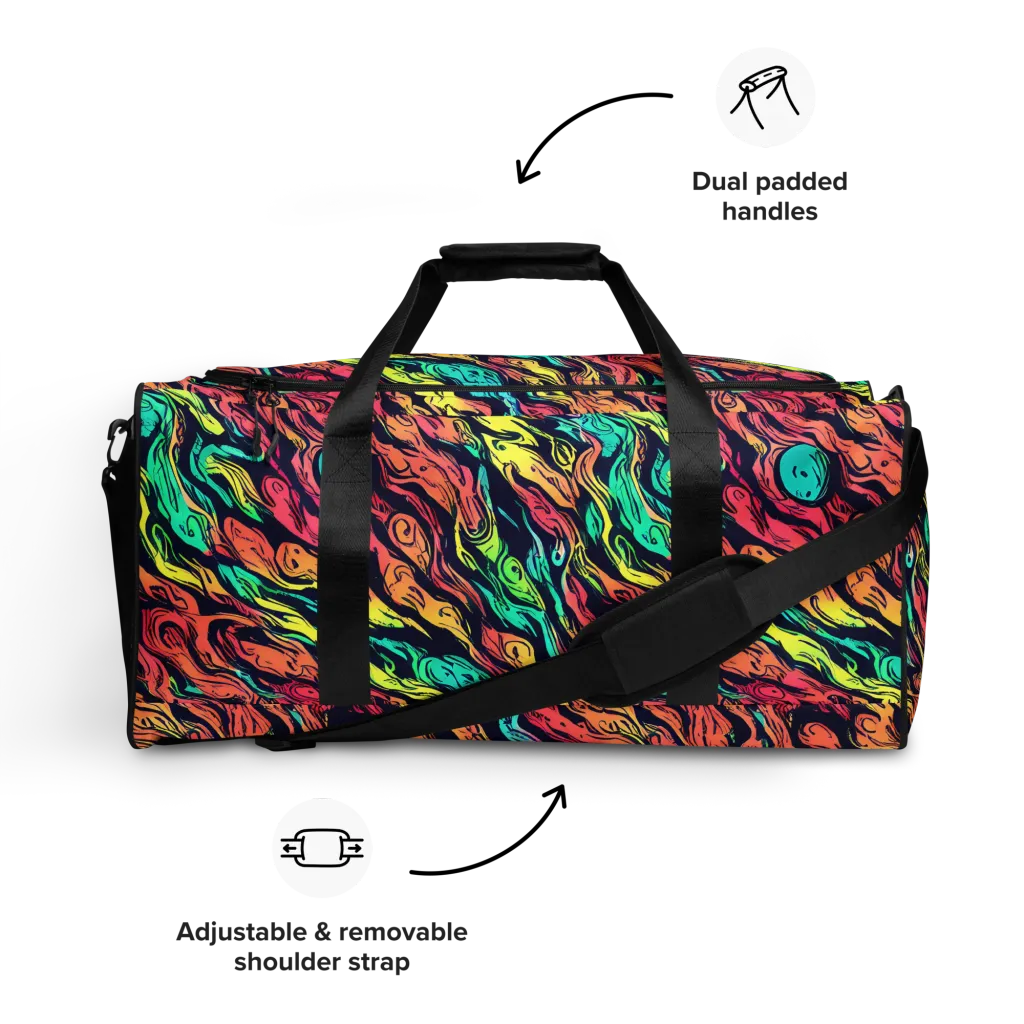 Neon Morphosis on Duffle Bag — Front