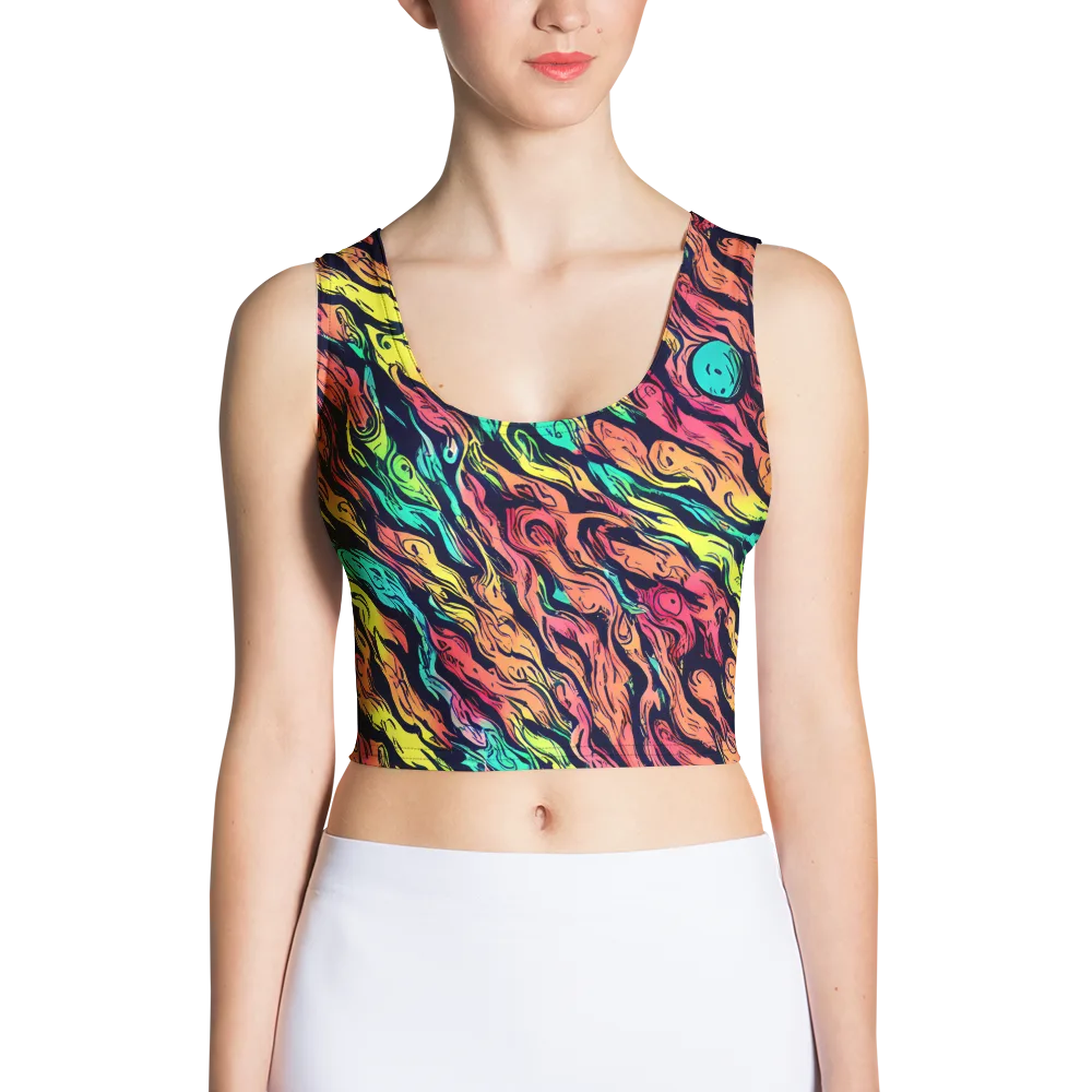 Neon Morphosis on Crop Top — Front