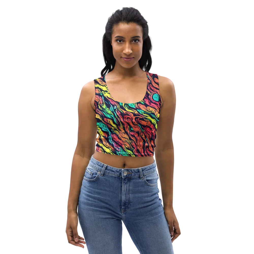 Neon Morphosis on Crop Top — Front