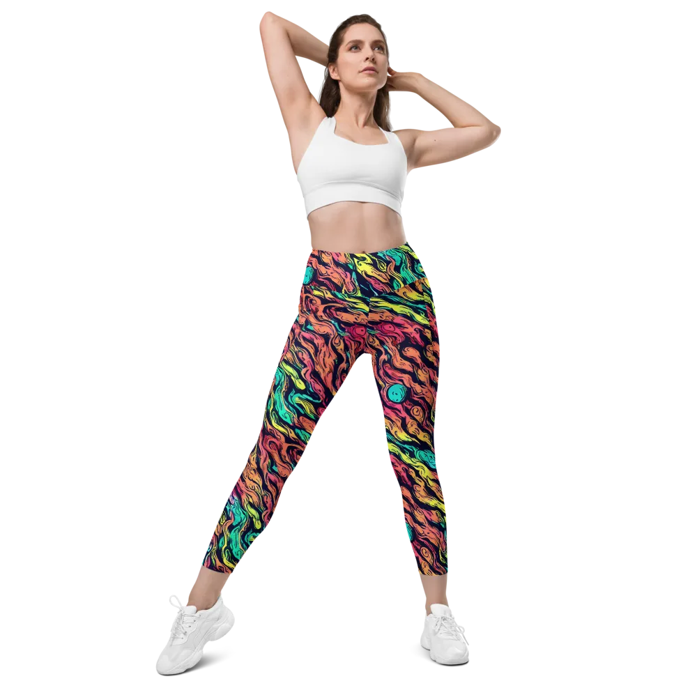 Neon Morphosis on Leggings with Pockets — Front