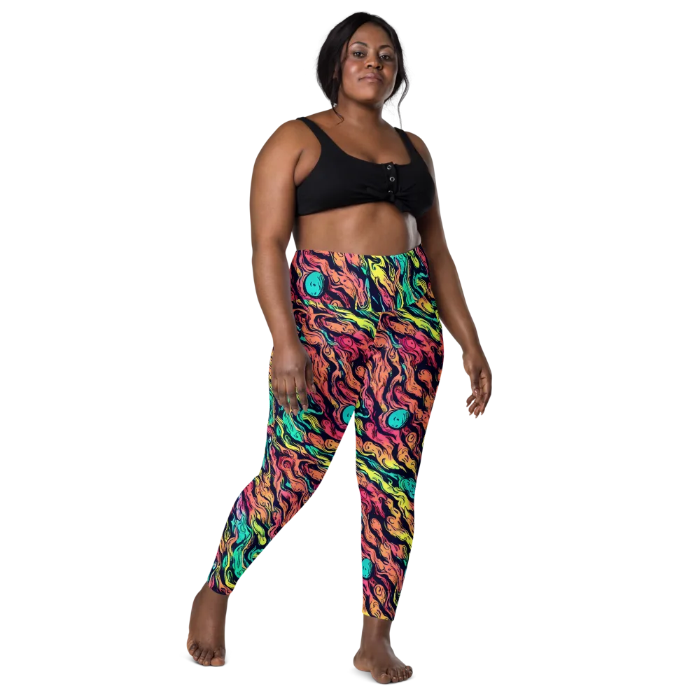 Neon Morphosis on Leggings with Pockets — Front