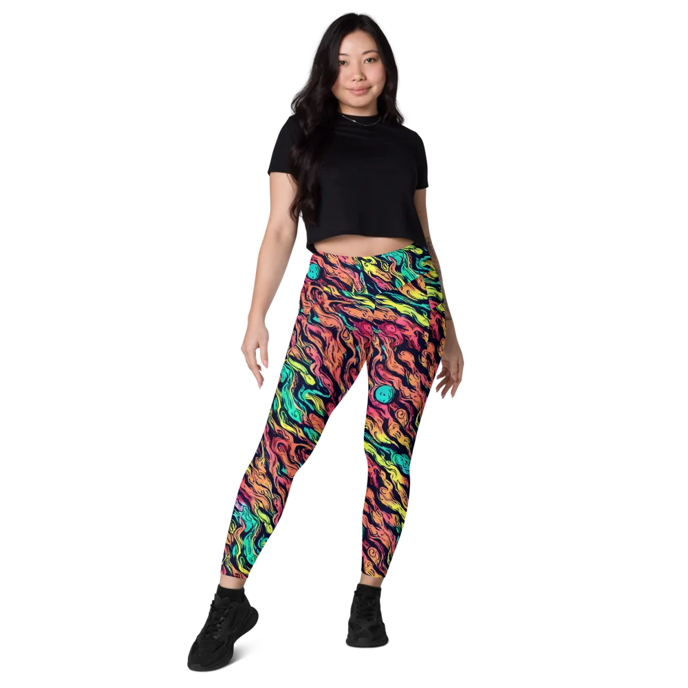Neon Morphosis on Leggings with Pockets — Front