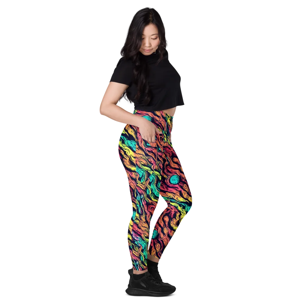 Neon Morphosis on Leggings with Pockets — Right