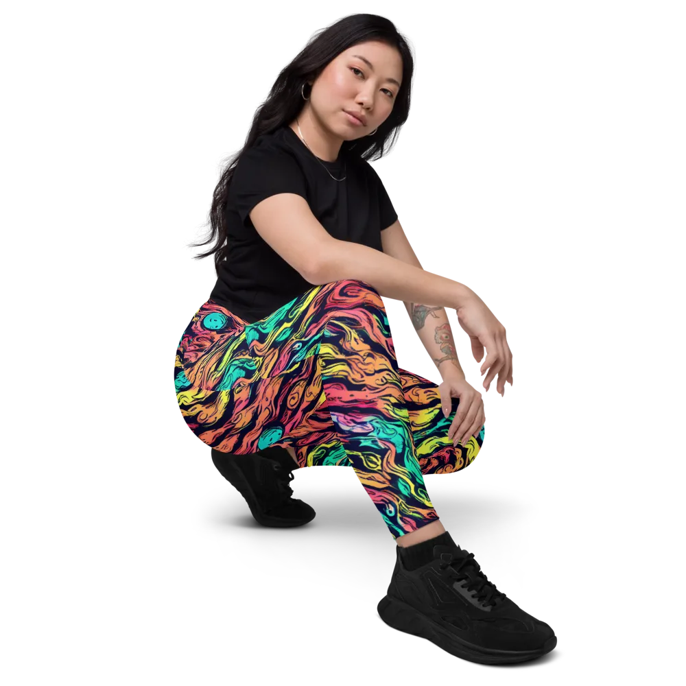 Neon Morphosis on Leggings with Pockets — Right Front