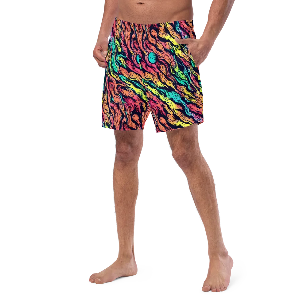 Neon Morphosis on Swim Trunks — Left Front