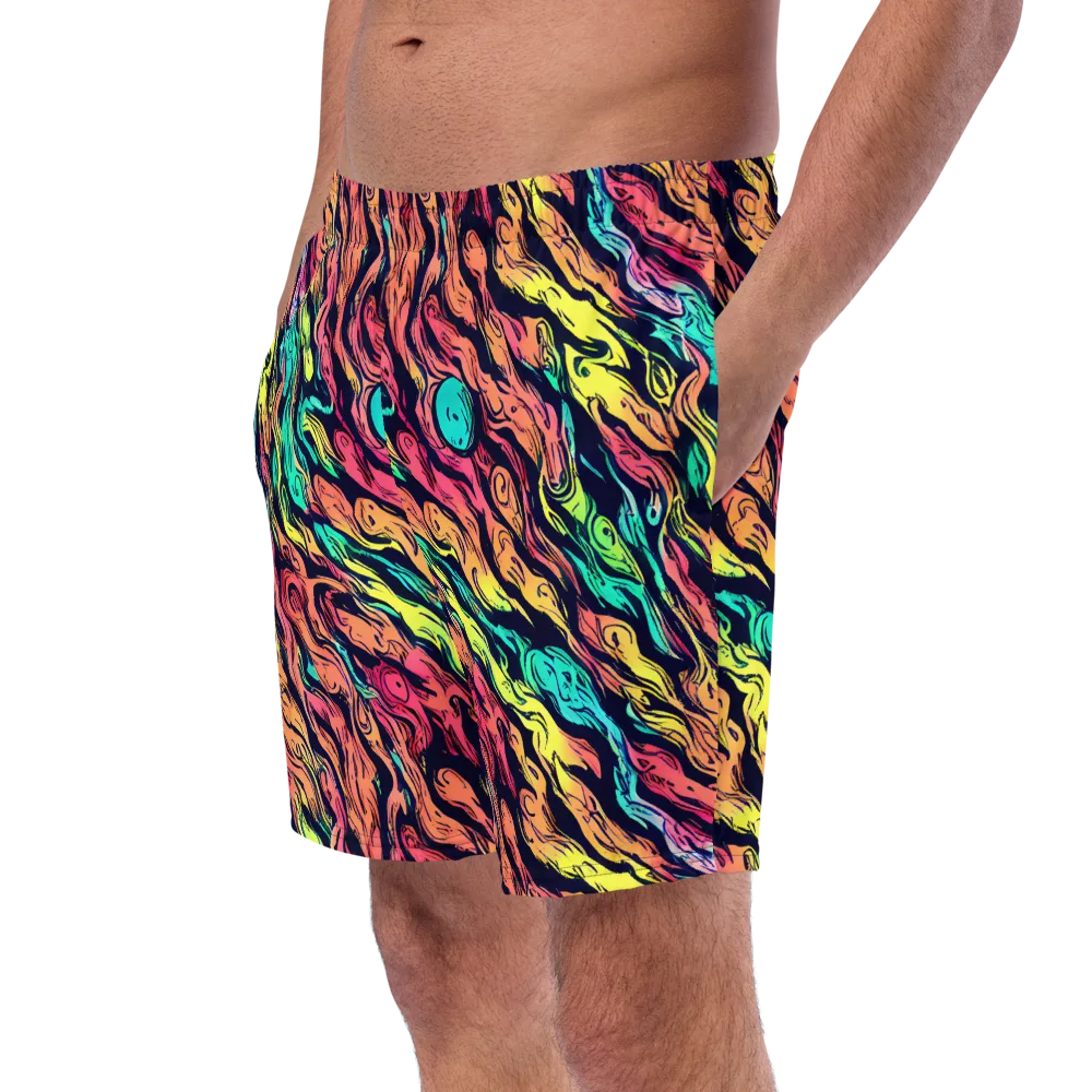 Neon Morphosis on Swim Trunks — Left Front