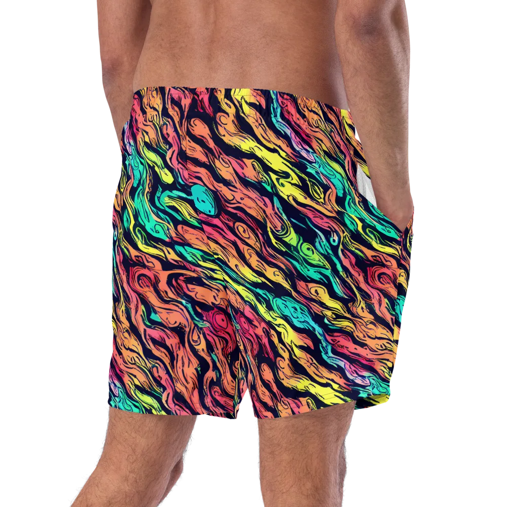 Neon Morphosis on Swim Trunks — Right Back