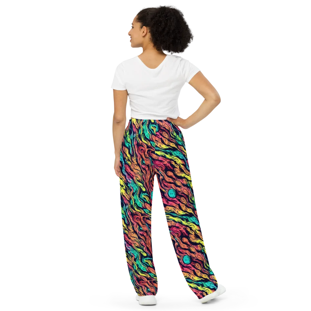 Neon Morphosis on Wide-Leg Pants — Back