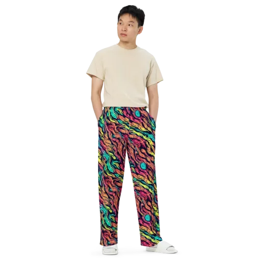 Neon Morphosis on a Wide-Leg Pants