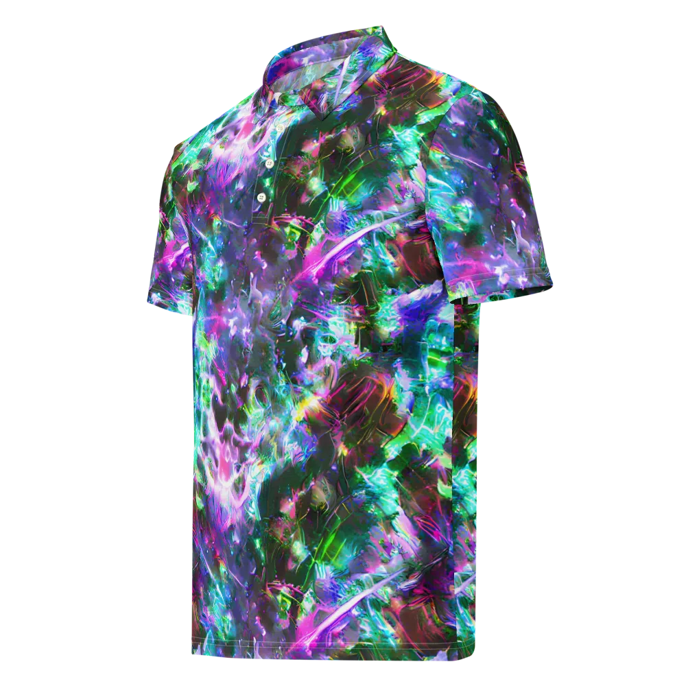 Neon Eden on Men's Slim Fit Polo Shirt — Left Front