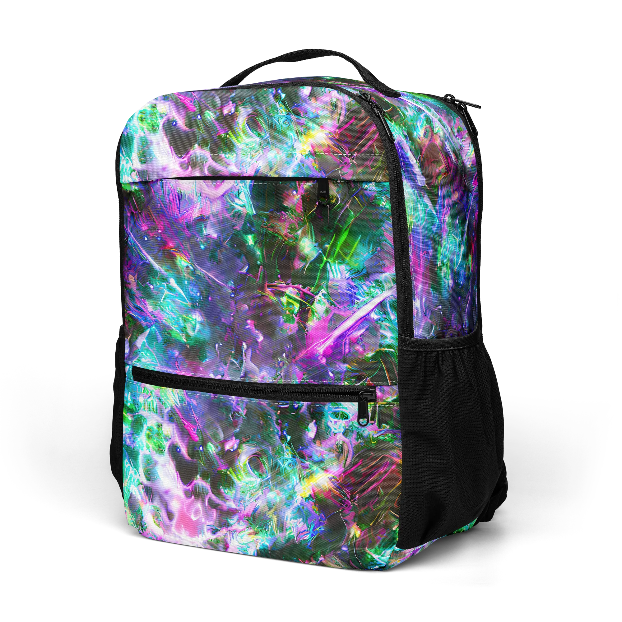 Neon Eden on Utility Backpack — Left Front